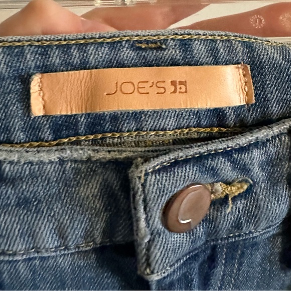 Joe’s Jeans Blue The Smith Mid Rise Straight Crop Distressed Hem Jeans Size 24 - Picture 5 of 8